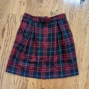 Lands' End Girls Uniform plaid pleated skirt skort